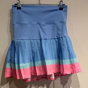 Beach Riot Revolve Blue‎ and Pink Pleated Women's Athletic Skirt Size Medium